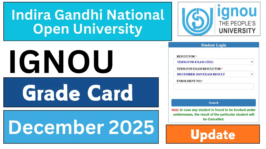 IGNOU Grade Card December 2025