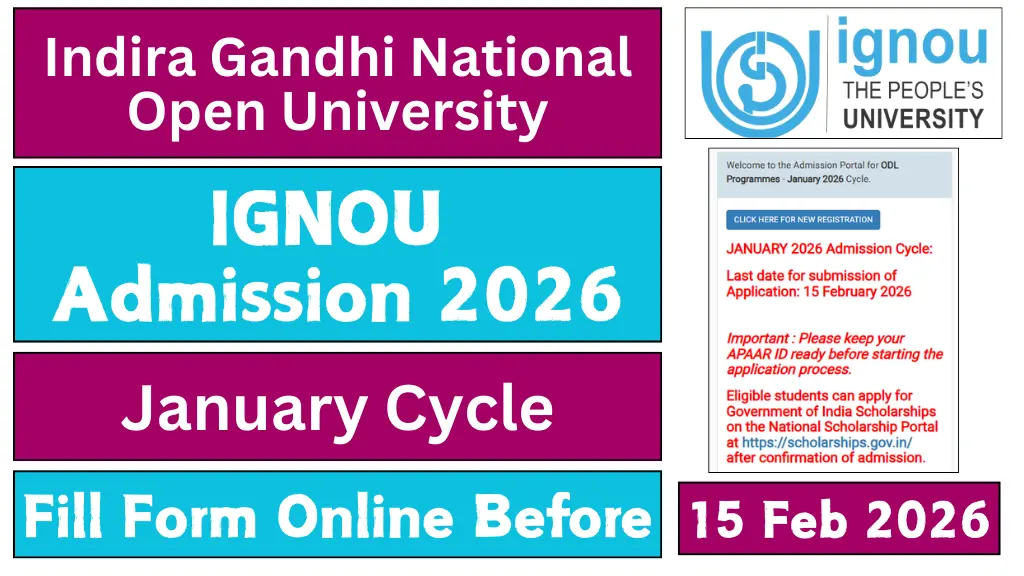 IGNOU Admission January 2026