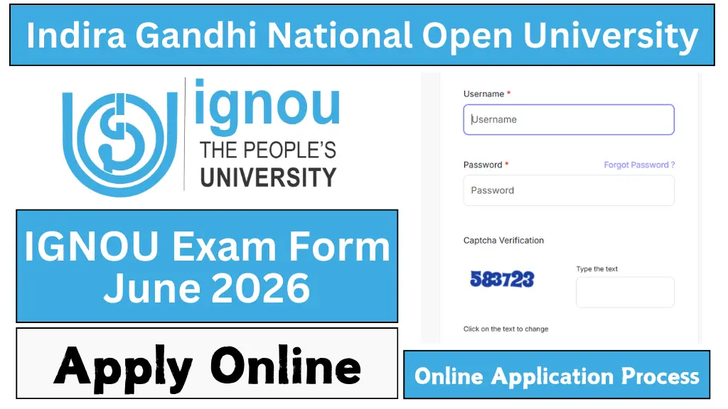 IGNOU Exam Form June 2026